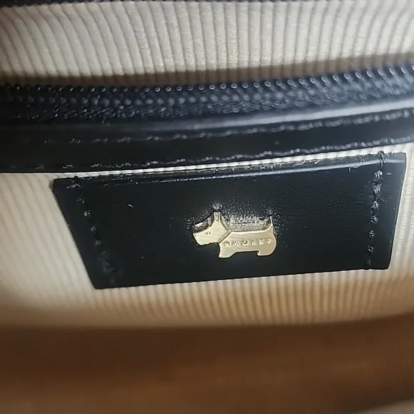 Radley London Liverpool Street Vintage Black Crossbody Bag Gold Accents & Charms - Picture 3 of 14